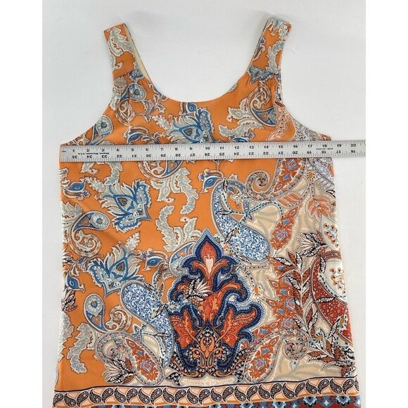 Lila Rose‎ Women’s Scoop Neck Paisley Print Mini Slip Dress Size 2 - Picture 11 of 13